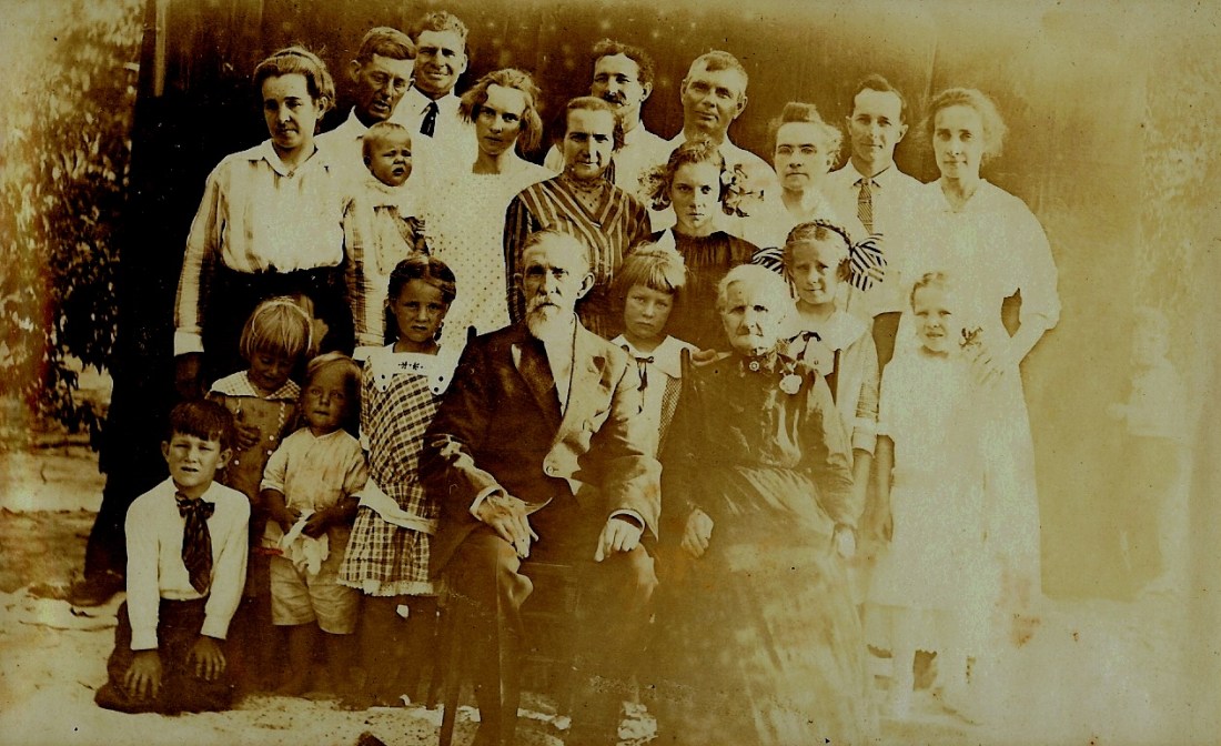 sepia 50th wedding anniversary of William and Isabella Stevens